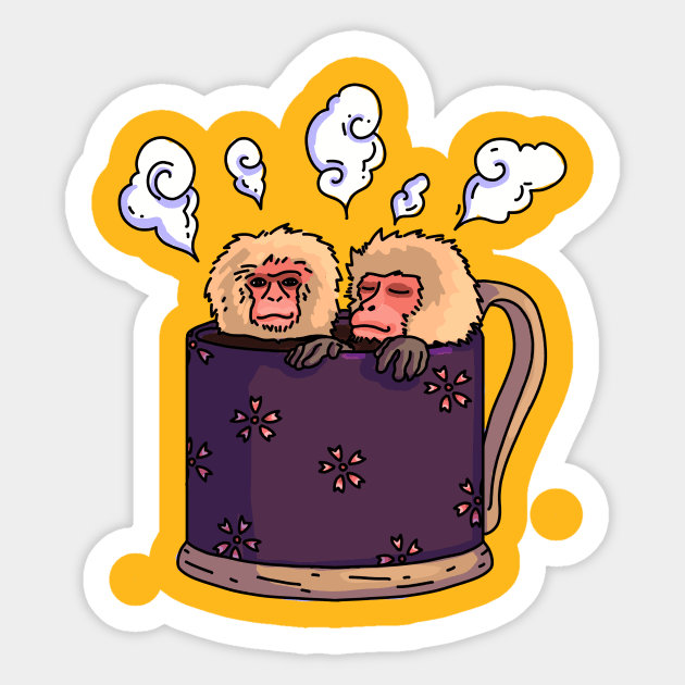 A Cup of Hot Coffee Sticker by Ginkgo Whale